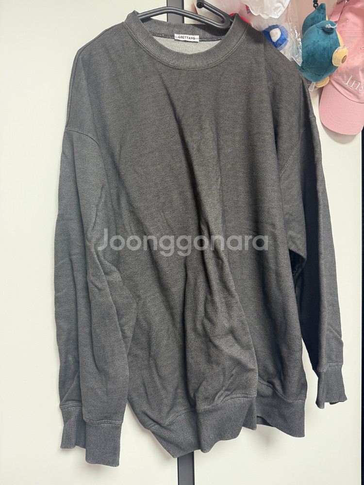 GREYYANG 그레이양 맨투맨 티셔츠 빈티지 차콜 그--3