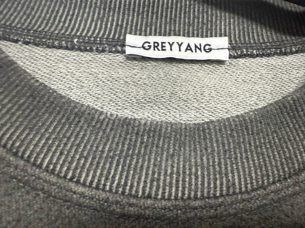 GREYYANG 그레이양 맨투맨 티셔츠 빈티지 차콜 그--5