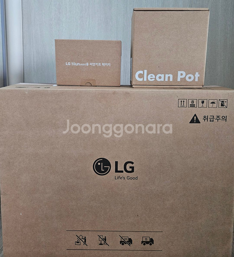 lg 틔운미니 식물재배기 클린팟,씨앗키트 포함 3종 미개봉 새제품--0