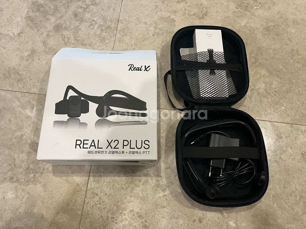 (새제품) 리얼X2 헤드셋 무전기(PTT버튼포함)--2