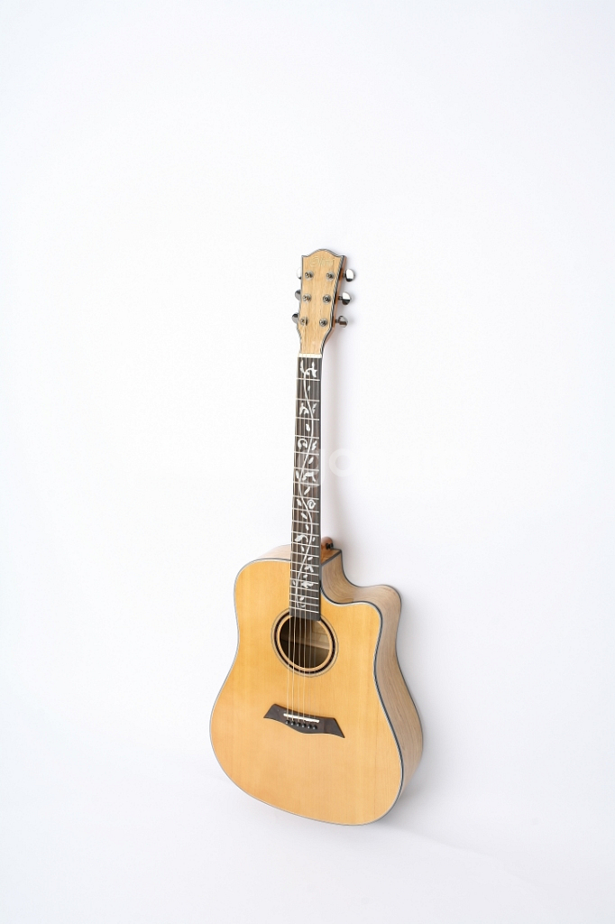 새제품 EQ 원목 탑솔리드 오동나무 통기타 기타--5