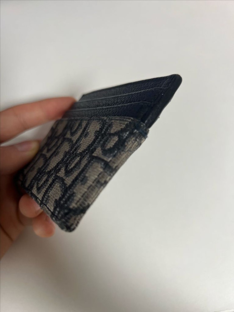 디올 오블리크 자카드 카드지갑 이미지