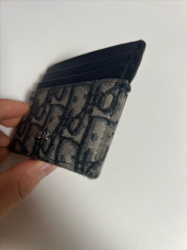 디올 오블리크 자카드 카드지갑 이미지