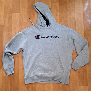 (무료배송)챔피온 기모 그레이 후드티(L)
