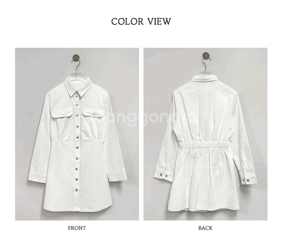 화이트 셔츠 원피스--3