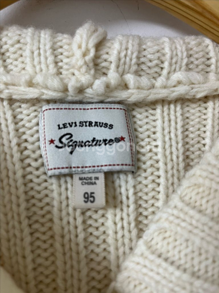 리바이스 떡복이 후드 니트 자켓--8