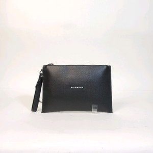 존리치몬드 검정색 가죽 남성 클러치백