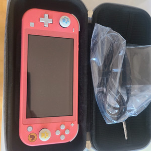 닌텐도 스위치 라이트 핑크+충전기, 파우치