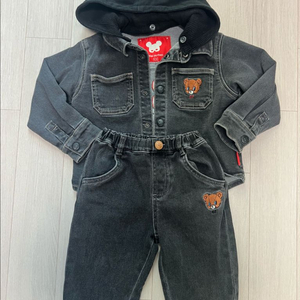 베베드피노 바바베어 데님 흑청 세트