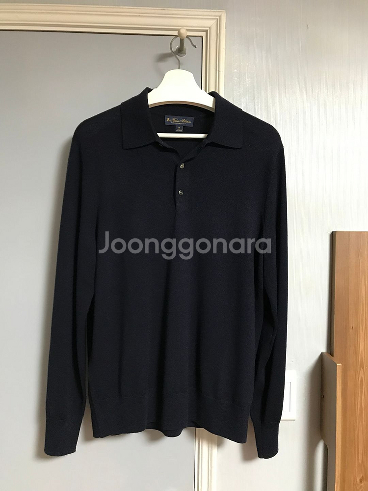브룩스브라더스 메리노울 폴로 스웨터 네이비 M사이즈 팝니다.--0