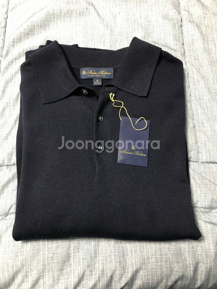 브룩스브라더스 메리노울 폴로 스웨터 네이비 M사이즈 팝니다.--3