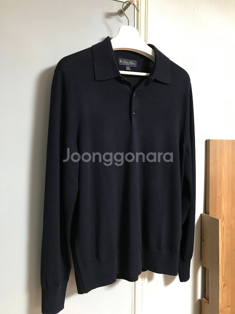 브룩스브라더스 메리노울 폴로 스웨터 네이비 M사이즈 팝니다.--1