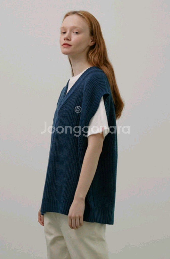 와이케이 니트베스트 (네이비)--4