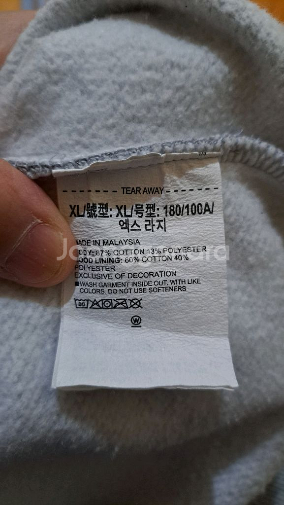 (무료배송)언더아머 그레이 기모 프린팅 후드티(XL)--4