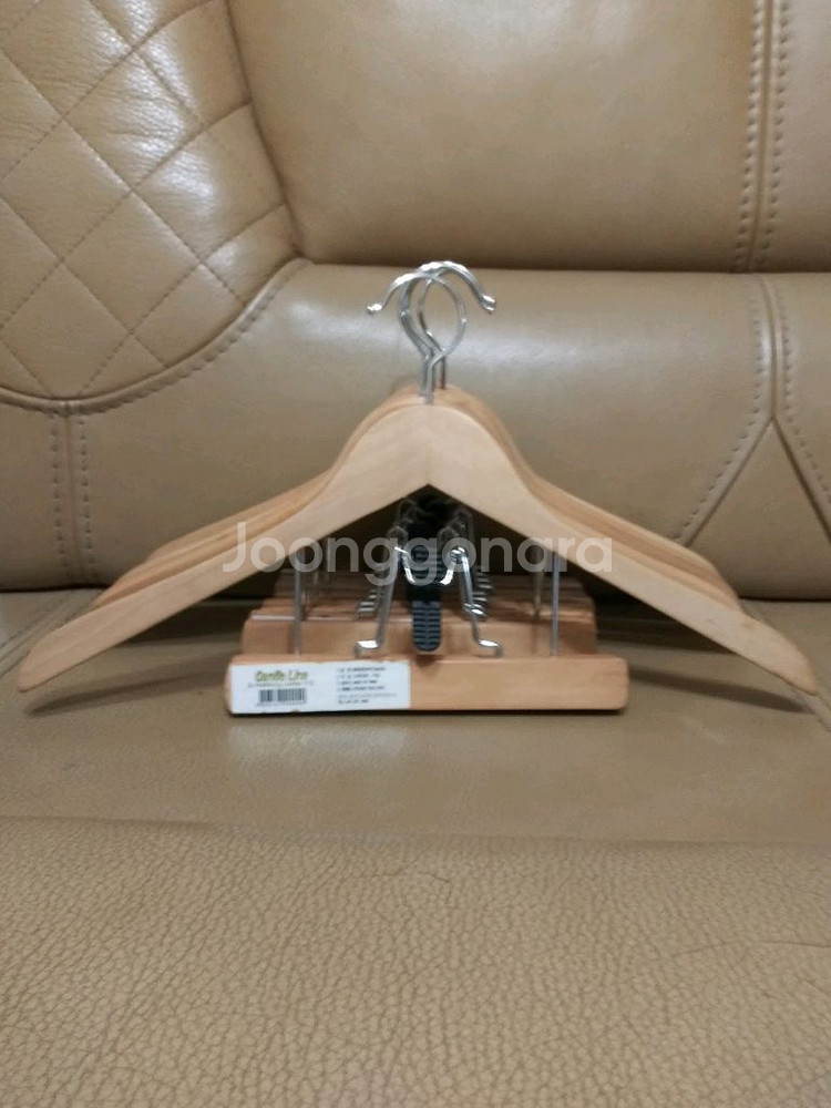 원목 상하의옷걸이 5개--2