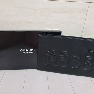 정품) 샤넬 블랙 인조 파우치 (코스메틱)