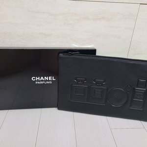 정품) 샤넬 블랙 인조 파우치 (코스메틱)