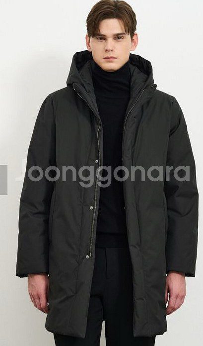 타임옴므 디테처블 후드 구스다운 점퍼--5