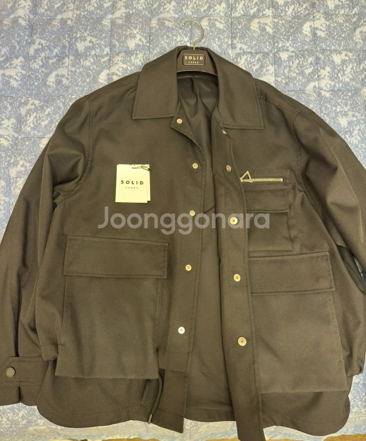 솔리드옴므 쉘파카 자켓 블랙 사이즈 48--4