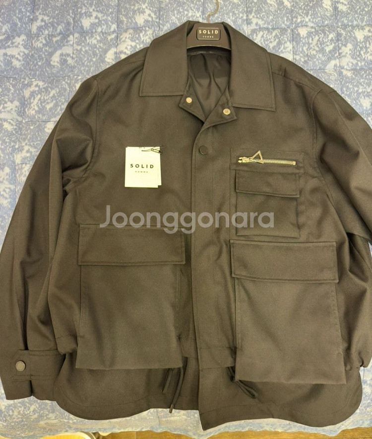 솔리드옴므 쉘파카 자켓 블랙 사이즈 48--3