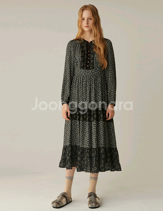 써스데이아일랜드 기모 프릴 원피스--7