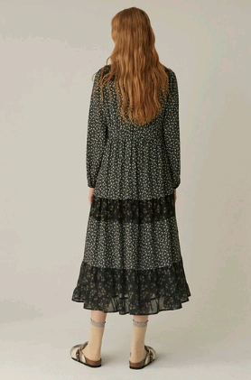 써스데이아일랜드 기모 프릴 원피스--6