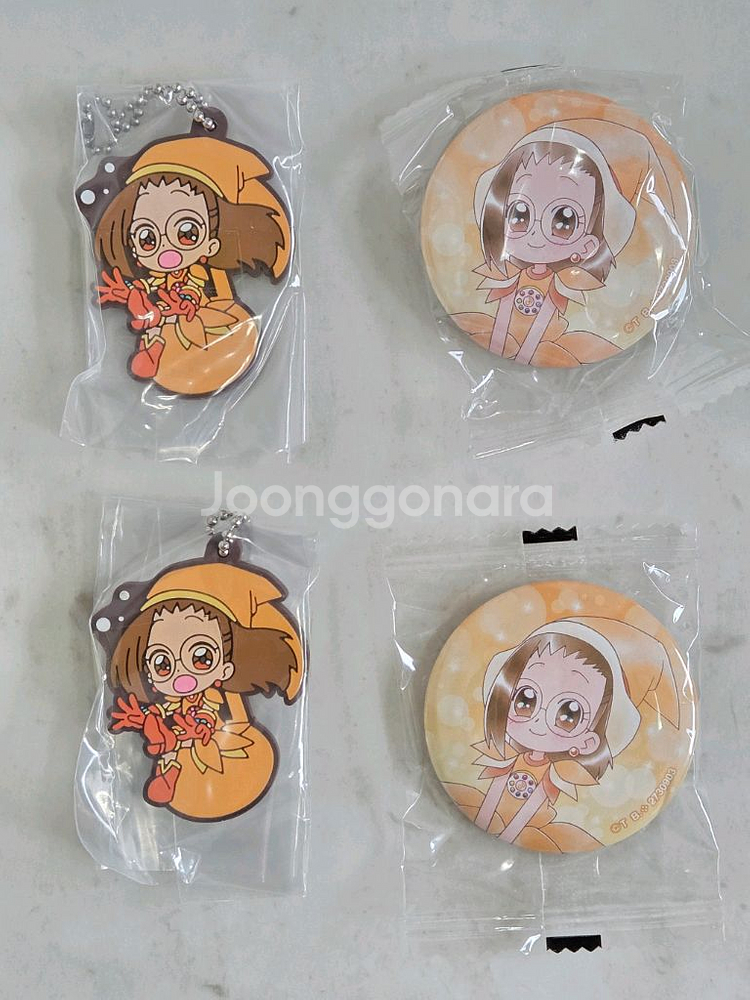 꼬마마법사레미 하즈키 b상 스트랩+c상 캔뱃지 도레미 아소토 가챠 2세트--3