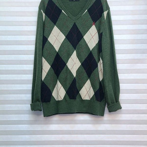 빈폴> 울100 아가일 니트