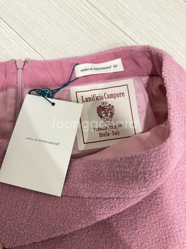 쎄모먼 Cashmere Rose 트위드 스커트 34 (이태리 캄포레 원단)--9