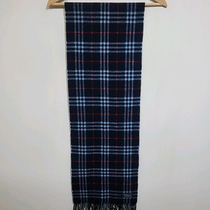 (정품) 버버리 머플러 체크 네이비 목도리 램스울