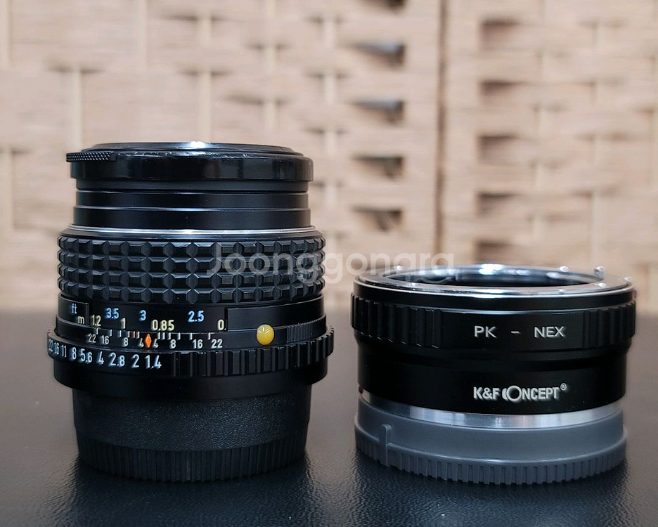 펜탁스 50mm f1.4+k&f 어댑터(소니)--0