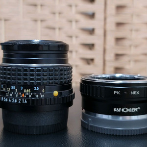 펜탁스 50mm f1.4+k&f 어댑터(소니)