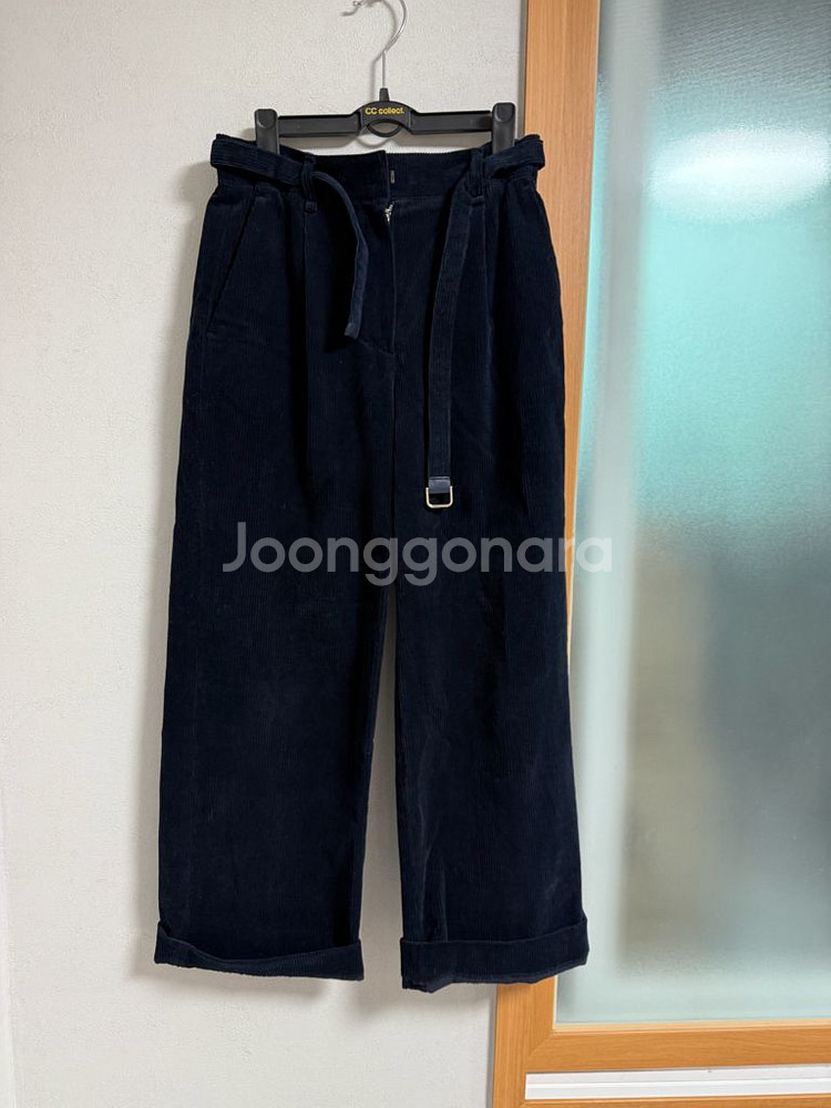 sjsj 벨티드 코듀로이 와이드 팬츠 64(55)--1