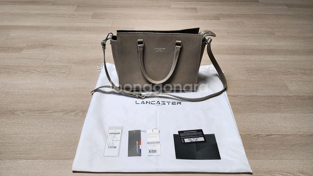 랑카스터 소가죽 숄더백 (보증서 포함)--0