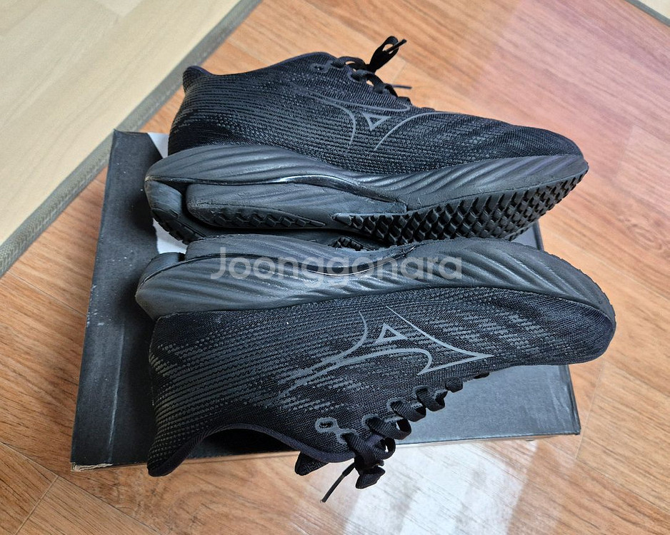 미즈노 웨이브 라이더 28 올블랙--5