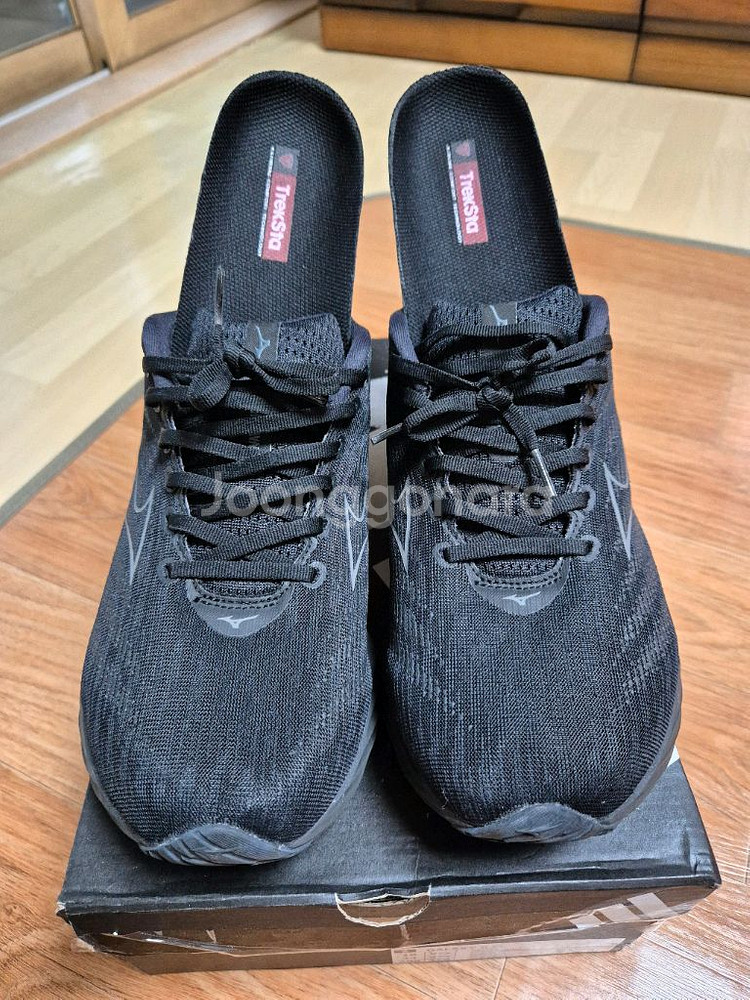 미즈노 웨이브 라이더 28 올블랙--3