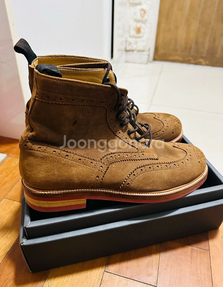 컬러콜라(COLORCOLLA) 스웨이드 윙팁 부츠(워커)--1