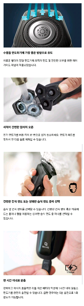 필립스 무선 전기면도기 (S5587)--3