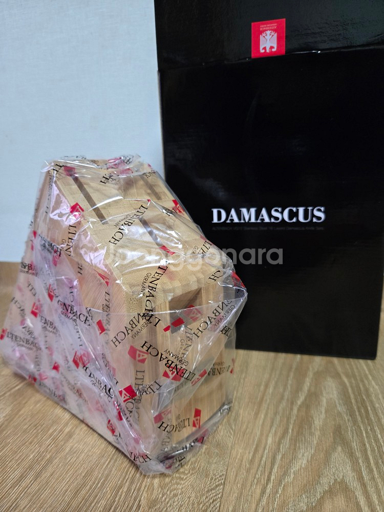 다마스커스 칼 꽃이 3구 보관함 (미개봉)--0