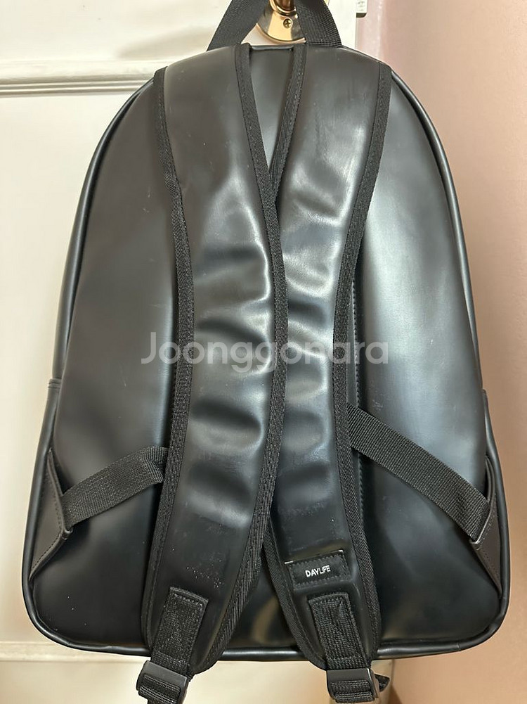 블랙 가죽 백팩--3