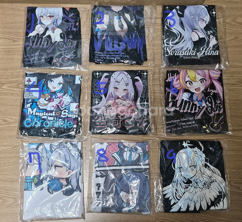 [미개봉] 블루아카이브 티셔츠 대량정리--0