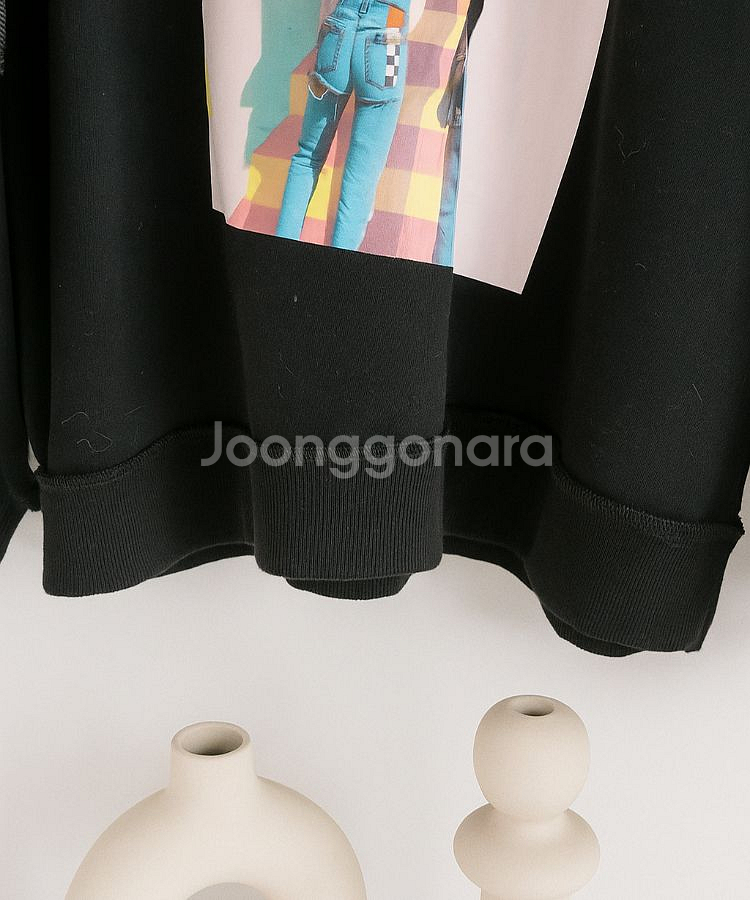 프린팅 루즈핏 맨투맨, 오버핏 감성티 데일리룩ㅡ무배--9