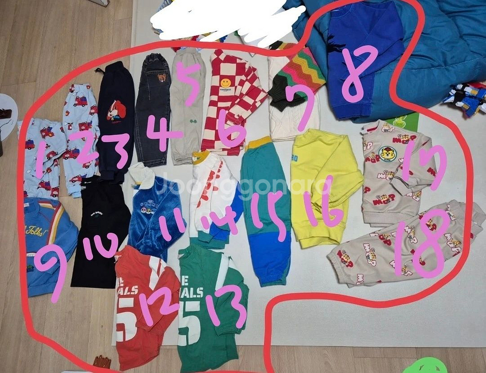 유아 아동 키즈 등원옷 놀이터옷 문센옷 18벌 100~110일괄--0