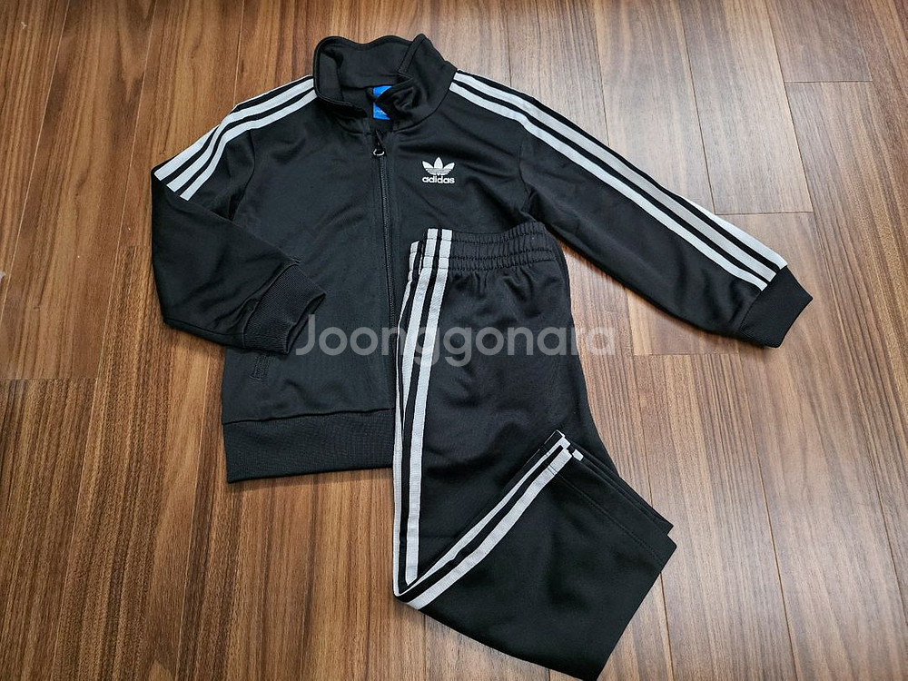 아디다스 아기 트레이닝복 세트 24m (블랙, 네이비)--0