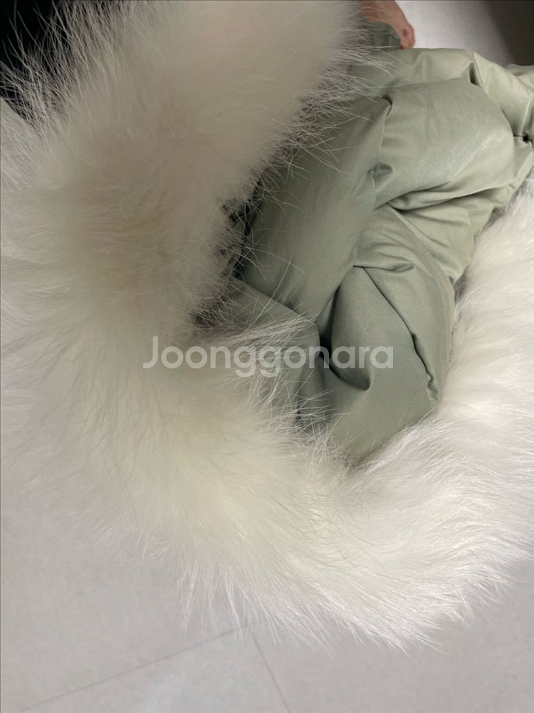 지프 덕다운 야상패딩점퍼 m사이즈 카키색--6