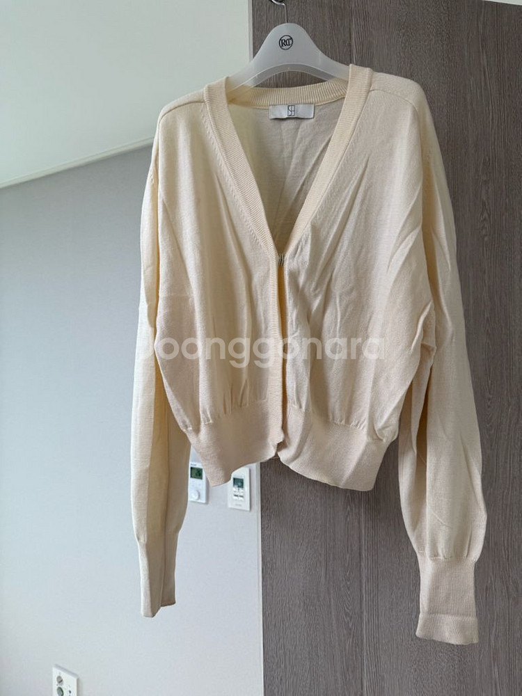 시에 SIE 썸미니 울 가디건 크림--2