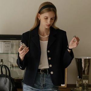 틸아이다이 그레이스 트위드 자켓 네이비