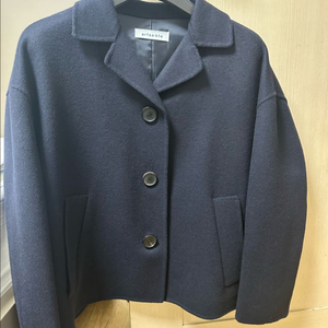 울캐시미어 숏코트 네이비 55-66