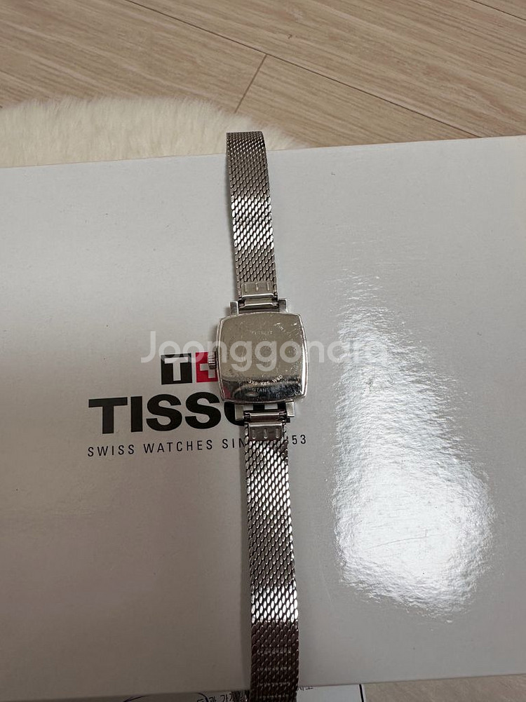 [풀구성]티쏘 러블리 스퀘어 다이아몬드 손목시계 실버--8