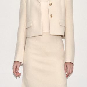 타임 울 블렌드 부클 크롭자켓55 랑방 마인 더캐시미어